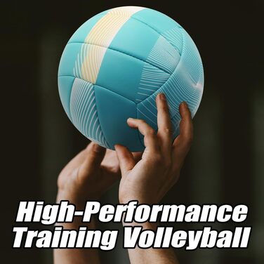 Волейбольний м'яч Fantecia з насосом, розмір 5, Soft Touch, для занять, гри, пляжу, басейну, синій