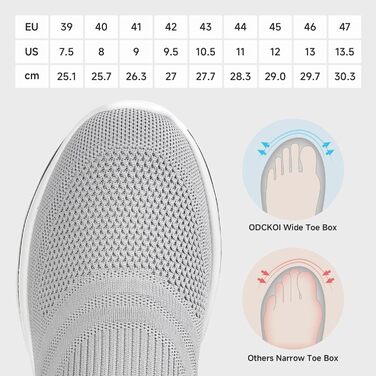 Сліпони чоловічі без шнурівки: спортивні кросівки для бігу та активного відпочинку (сірий, 45 EU)