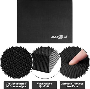 Балансувальний килимок MAXXIVA 50x40x6 см, чорний – для фітнесу, йоги, пілатесу, фізіотерапії