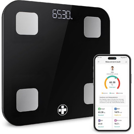 Ваги медичні Smart BMI Reliance, Bluetooth, аналіз складу тіла, LED-дисплей, керування вагою, сумісність з фітнес-додатками, розмір L 28x28x2.4 см, упаковка 1 шт.