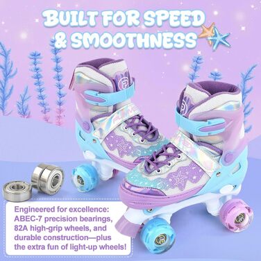 Дитячі ролики PUMVEX з регулюванням розміру, 8 світлових коліщаток, для дівчаток та хлопчиків, ідеальний подарунок на Новий рік та день народження