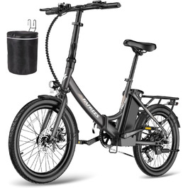 Електровелосипед Fafrees F20 Light, складаний, 20 дюймів, 250Вт, акумулятор 36В 16,75А·год, до 130 км, міський для чоловіків і жінок