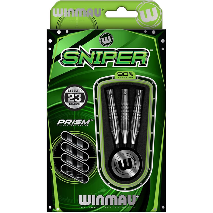 Професійний дартс-набір WINMAU Sniper 23 г з вольфраму з оперенням та шафтами