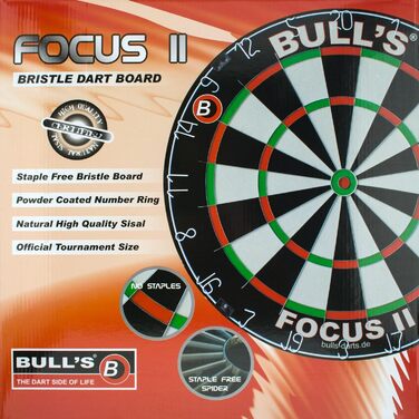 Дартс Bull's Focus II з сизалю, 45,5 см, професійна мішень