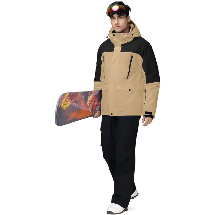 Комплект гірськолижний чоловічий HOTIAN: куртка та штани, теплий сніговий костюм, водонепроникний, вітронепроникний, для сноуборду та гірських лиж