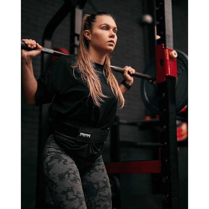 Пояс для важкої атлетики Breaking Limits - для силових тренувань, пауерліфтингу, бодібілдингу, кросфіту. З S-подібною застібкою на липучці