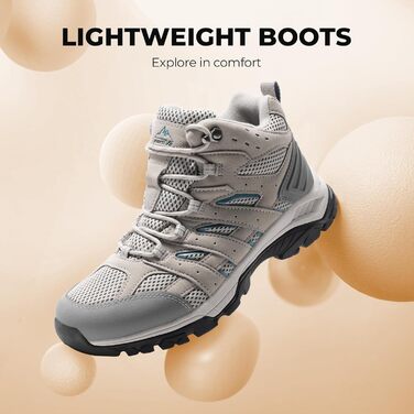Черевики для трекінгу жіночі NORTIV 8, 40 EU, світло-сірий