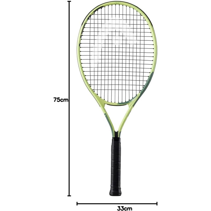 Тенісний ракети HEAD Extreme 26, зелені, розмір ручки 07, для дітей 10-14 років