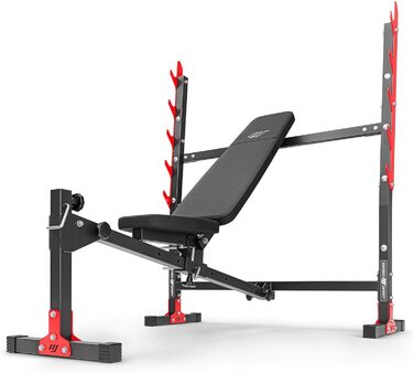 Регульована лава для жиму Marbo Sport MH-L107 2.0 з тримачем для штанги, чорна, вироблено в ЄС
