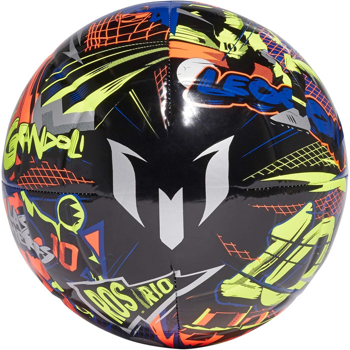 Футбольний м'яч adidas Messi для юніорів, синій/чорний/жовтий, розмір 5
