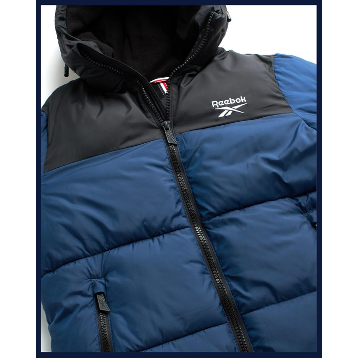 Куртка чоловіча Reebok Rbk Heavy Puffr V2, утеплена синтетичним пухом, оливково-листяна (5XL, Batik Blue)