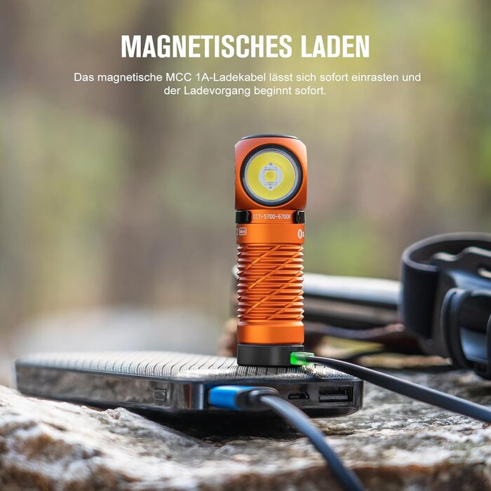 Ліхтар налобний Olight Perun 2 Mini 1100 люмен, USB, червоне світло, 5 режимів, водонепроникний, для кемпінгу та надзвичайних ситуацій