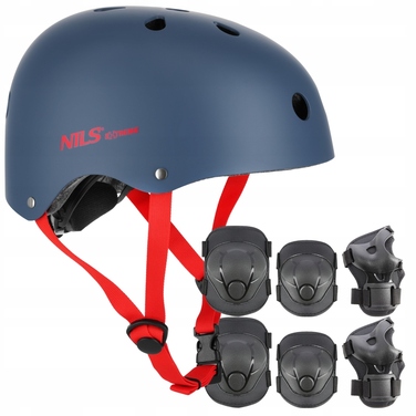 Дитячий велосипедний шолом з регулюванням та комплект захисту для скейтбордингу, розмір XS