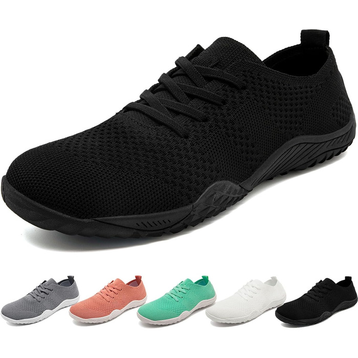 Жіночі спортивні кросівки Barfuss для бігу та занять спорту. Легкі, зручні, з підошвою, що не ковзає. Розмір 40 EU, чорний колір.