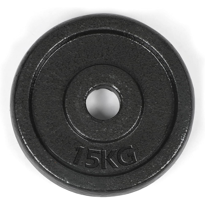 Диск DoYourFitness для гантелі, чавунний, 0,5-15 кг, отвір 28/29 мм, сірий