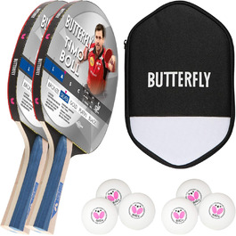 Настільний тенісний набір Butterfly Timo Boll Silver — ракетка для настільного тенісу з ITTF сертифікатом, анатомічною ручкою, у комплекті чохол, м'ячі та додаткова ракетка. Преміум-якість для амбітних гравців.