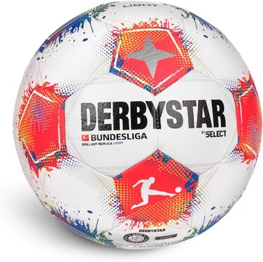 М'яч Derbystar Bundesliga Brillant Replica Light 5 - білий, синій, червоний