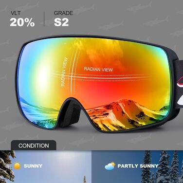 Дитячі скі-маски Odoland: захист від сонця, антизапарні, сумісні зі шоломом. Ідеальні для катання на лижах та сноуборді. VLT 20%