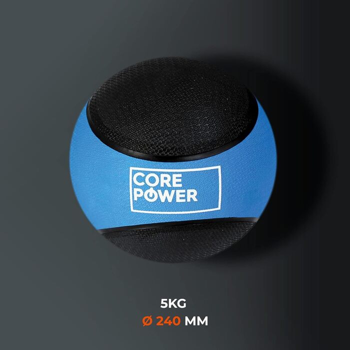 Медбол Core Power 5 кг – професійний медичний м'яч для фітнесу, реабілітації та функціонального тренування, вага від 1 до 10 кг