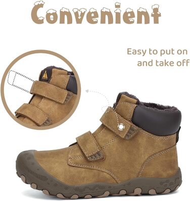 Дитячі зимові черевики Mishansha: теплі, з підкладкою, для дівчаток та хлопчиків, розмір 24-38, темно-коричневі