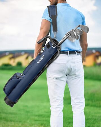 Сумка для гольфу на штативі A2-Blue, легка, з 3 кишенями, 2-х секційна, для тренувань та гри