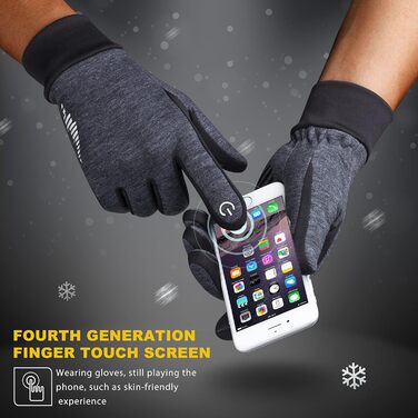 Зимові терморукавички SIMARI для чоловіків та жінок, сенсорні велосипедні рукавички, антиковзаючі, вітронепроникні для холодної погоди, для водіння, їзди на велосипеді, катання на лижах, роботи та активного відпочинку на вулиці. SMRG102, 102-Grey S