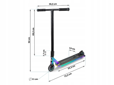 Трюковий самокат SOKE BOX kameleon SCS ABEC-9 HOLLOW CORE 110