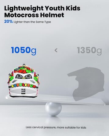 Дитячий мотокросовий шолом з окулярами, маскою та рукавичками Z705 ECE – для хлопчиків і дівчаток, велосипедний, сертифікований