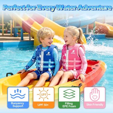 Дитячий рятувальний жилет Kinder Schwimmweste Neopren (2-9 років, 15-35 кг, M, блакитний)