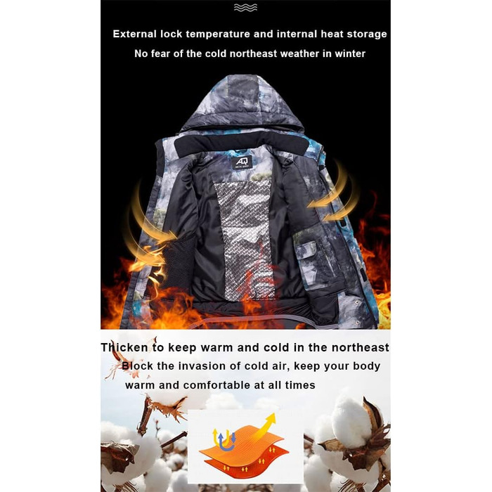 Чоловічий комплект для катання на лижах: куртка та штани, водонепроникний сніговий костюм, вітрозахисний, для сноубордингу та лижного спорту, зимовий, колір: кобальтово-синій, розмір S