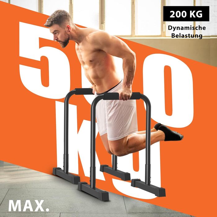 Бруси для віджимань DH FitLife | Регульовані бруси 80-90 см | Паралелепіди для калістеніки та силових тренувань | Стабільні та безпечні | Обладнання для фітнесу в приміщенні та на вулиці