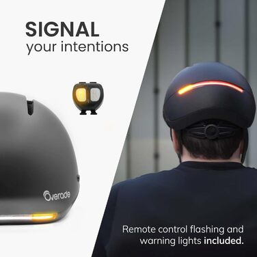 Шолом Overade European Innovation для велосипеда та скутера з LED-підсвічуванням та пультом керування, універсальний розмір (Ruby Red)