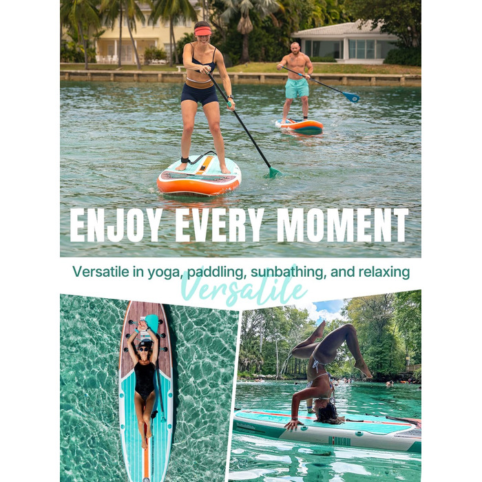 Надувне SUP-борд Niphean Stand Up Paddle Board з сидінням та аксесуарами, 320 см, для 2 осіб, до 200 кг