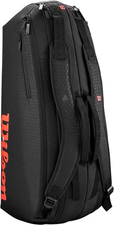 Сумка для тенісу Wilson Clash V3 Super Tour, чорний/інфрачервоний, вміщує до 6 ракеток