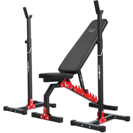 Marbo Sport-Set MH7: Регульована лавка, стійки, штанга, гантелі, диски 83/113 кг