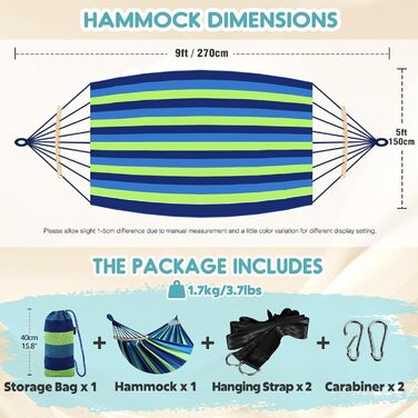Гамак для відпочинку Anyoo: міцний, знімний, портативний, для дому та саду