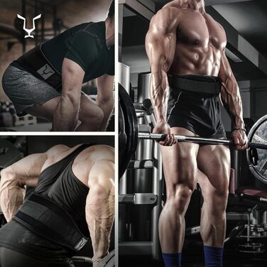 Пояс для важкої атлетики JAG: підтягуючий пояс з автоблокуванням для чоловіків та жінок. Ідеально для бодібілдингу, силових тренувань, важкої атлетики та тренувань у залі. Колір: чорний.