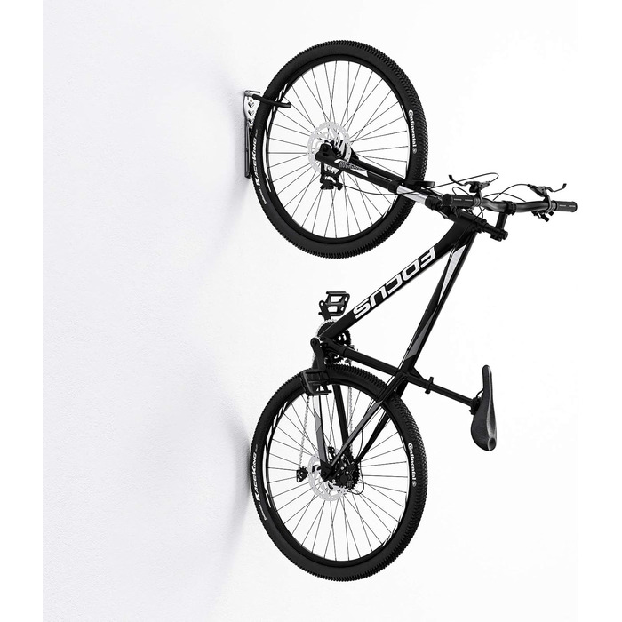 Кріплення для велосипеда на стіну Wellgro - сталевий тримач, гак, стійка - колір на вибір (срібний)