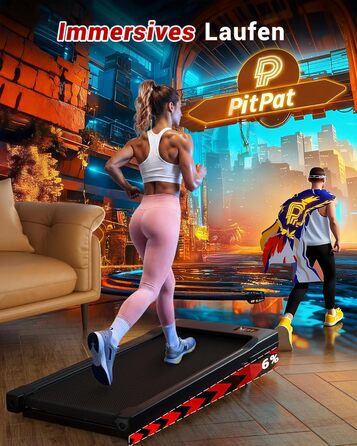 Бігова доріжка Superun Walking Pad з ухилом 6%, для дому, з додатком, до 136 кг, чорна. Швидкість до 12 км/год