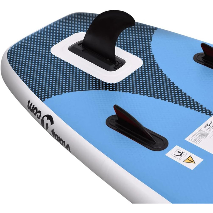 Надувна SUP-дошка vidaXL для дорослих, комплект, 360x81x10 см, морський синій, серфборд для стоячого веслування з веслом