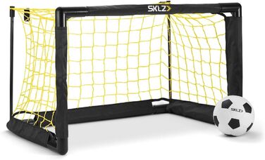 SKLZ Pro Mini-Tor: міні-ворота для футболу, м'який м'яч 12.7 см, легка збірка, білий/жовтий колір
