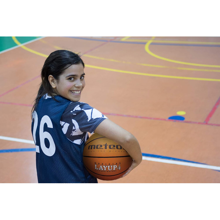 Дитячий баскетбольний м'яч Meteor Layup Kinder Mini #4 (4-8 років) - синій, жовтий, зелений