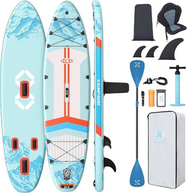 Надувний SUP борд ZLX 350см для дорослих з сидінням. Стабільний, антиковзний, з насосом та веслом.