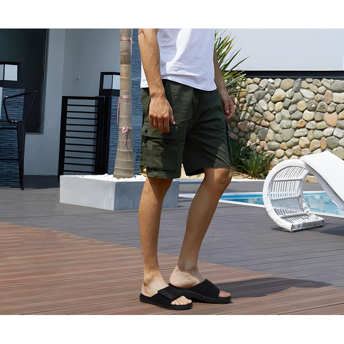 Чоловічі сандалі ONCAI з регульованими ремінцями, відкритим носком та підтримкою склепіння стопи, розмір 47 EU, чорні