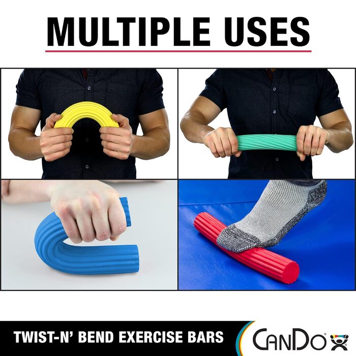 Тренажер для рук і пальців CanDo Twist-n-Bend, гнучкий, дуже легкий, бежевий