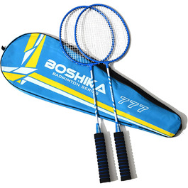 Набір для бадмінтону Carbon Profi: 2 ракетки, сітка, м'ячики, сумка (блакитний)