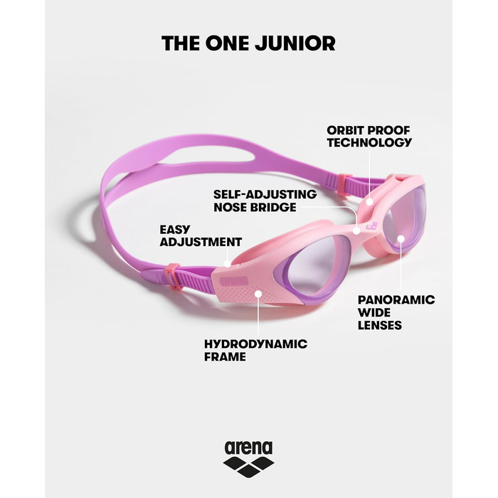 Дитячі універсальні окуляри для плавання ARENA The One Junior, різнокольорові (блакитний-червоний-синій), розмір універсальний
