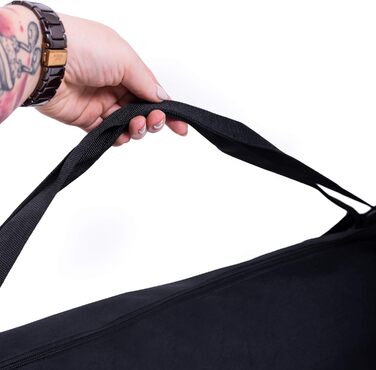 Водонепроникний мішок для лиж до 175 см | Чорний мішок для лиж | Мішок для лиж з ручкою для перенесення | Міцний мішок чорно-сірого кольору