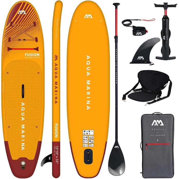Надувна SUP-дошка Aqua Marina Fusion 330x81x15 см комплект з сидінням для каяка, 2021, для веслування стоячи