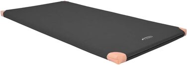 Гімнастичний мат Grevinga 200x100x6 см, м'який, з шкіряними кутами, синій